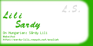 lili sardy business card