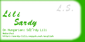 lili sardy business card